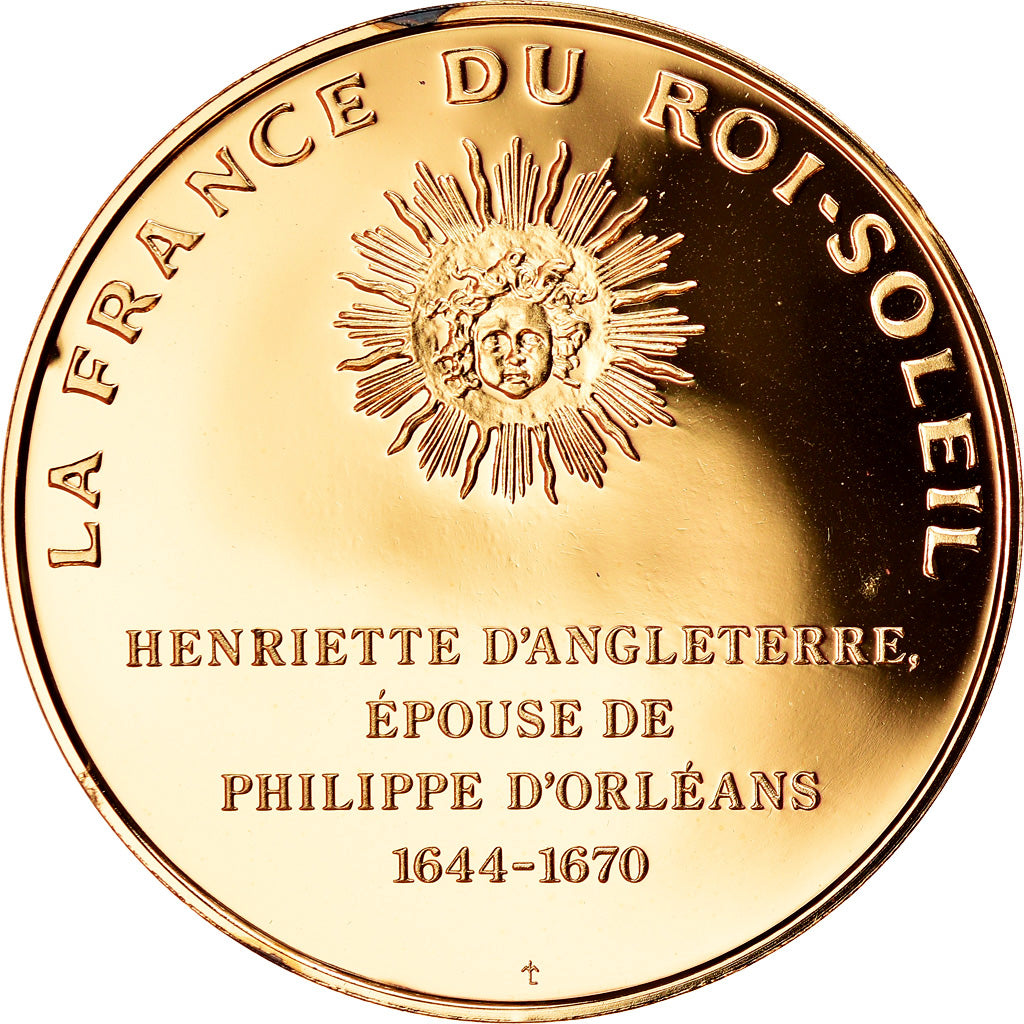 France, Medal, Henriette d'Angleterre, La France du Roi Soleil, MS(63), Vermeil