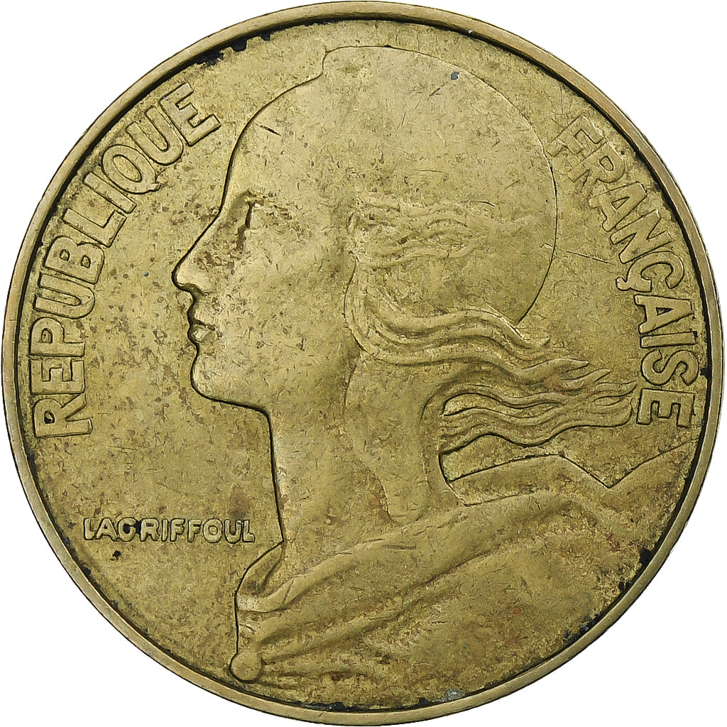 Francja, 20 Centimes, Marianne, 1984, Pessac, Aluminium-Brąz, EF(40-45), KM:930