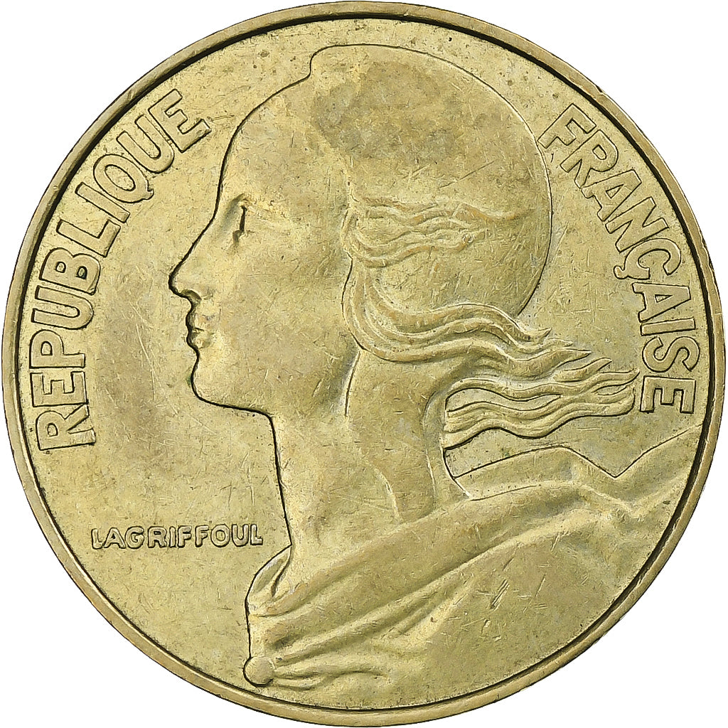Frankreich, 20 Centimes, Marianne, 1985, Pessac, Aluminum-Bronze, SS, KM:930
