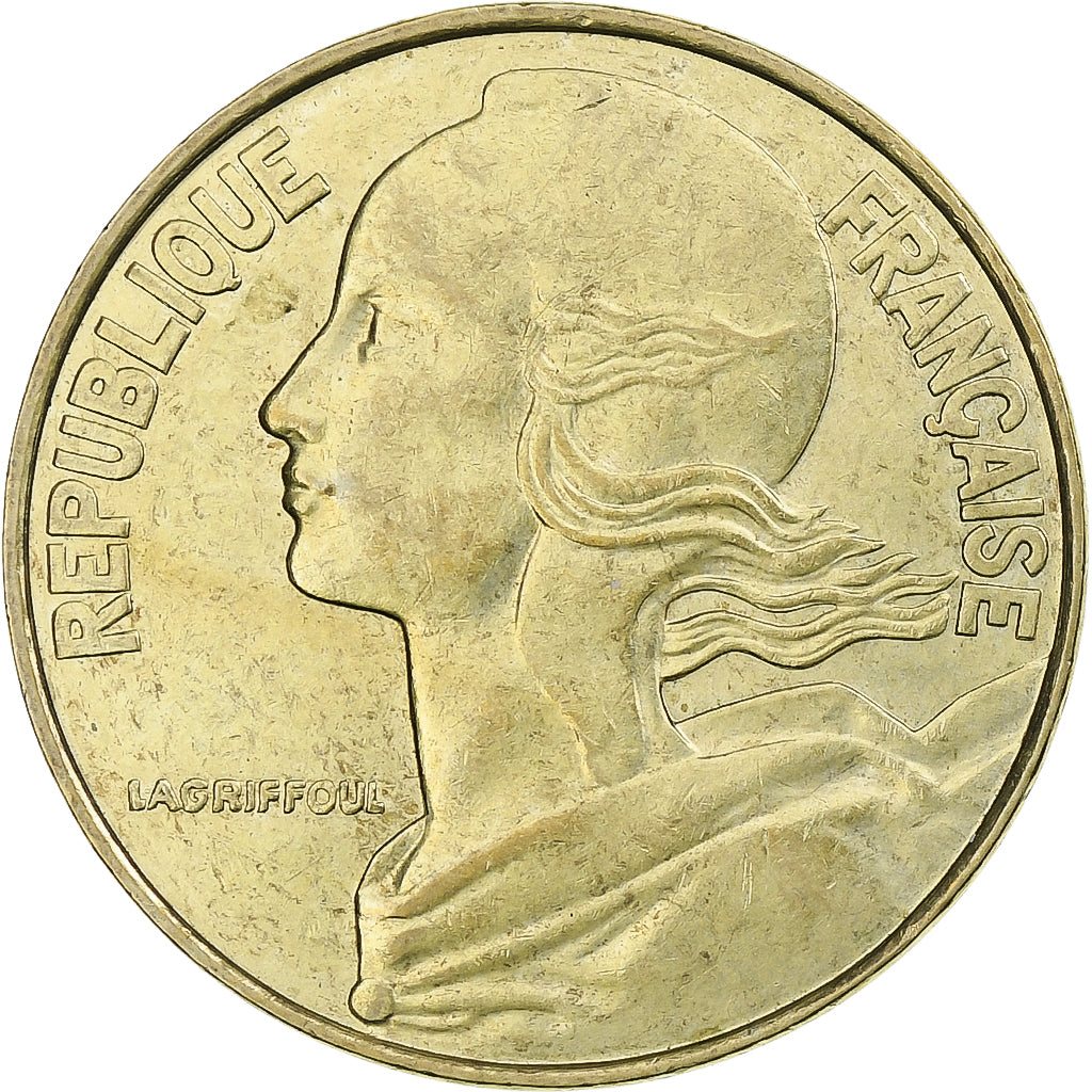 Frankreich, 20 Centimes, Marianne, 1990, Pessac, Aluminum-Bronze, SS, KM:930