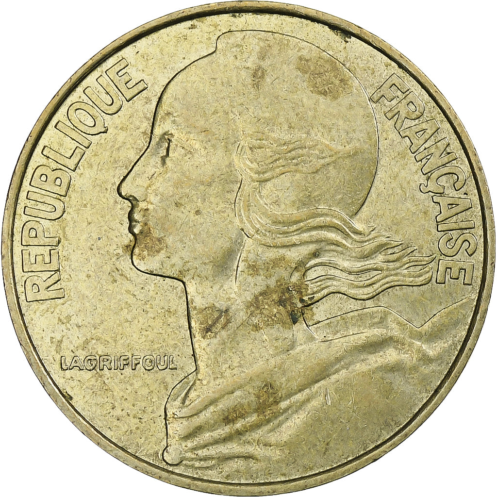 Francja, 20 Centimes, Marianne, 1991, Pessac, Aluminium-Brąz, EF(40-45), KM:930