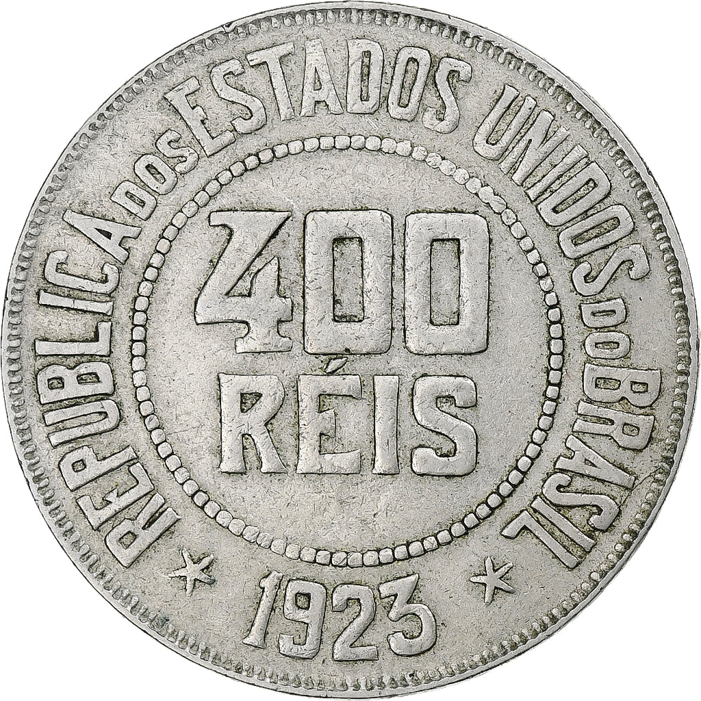 Brazilië, 400 Reis, Liberté, 1923, Rio de Janeiro, Cupro-nikkel, ZF, KM:520