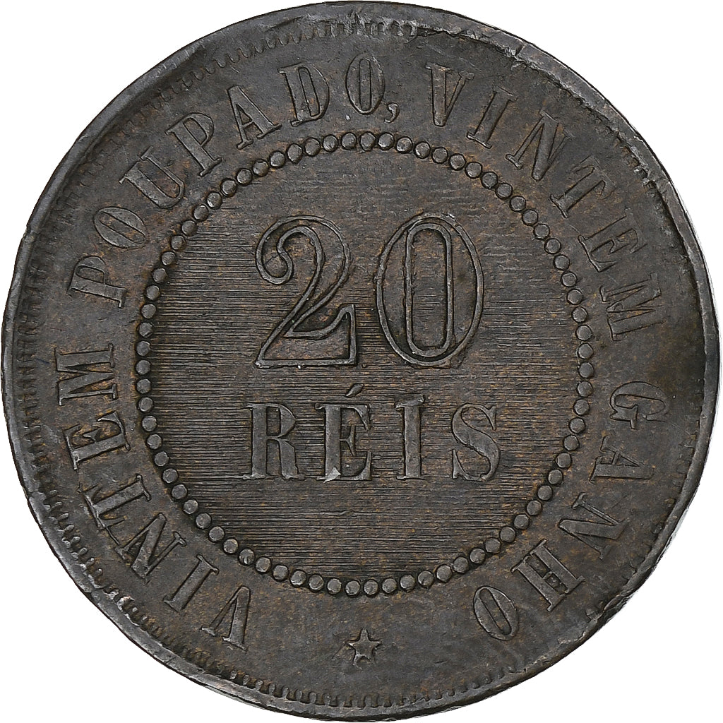 Brazilië, 20 Reis, 1904, Rio de Janeiro, Bronzen, ZF, KM:490