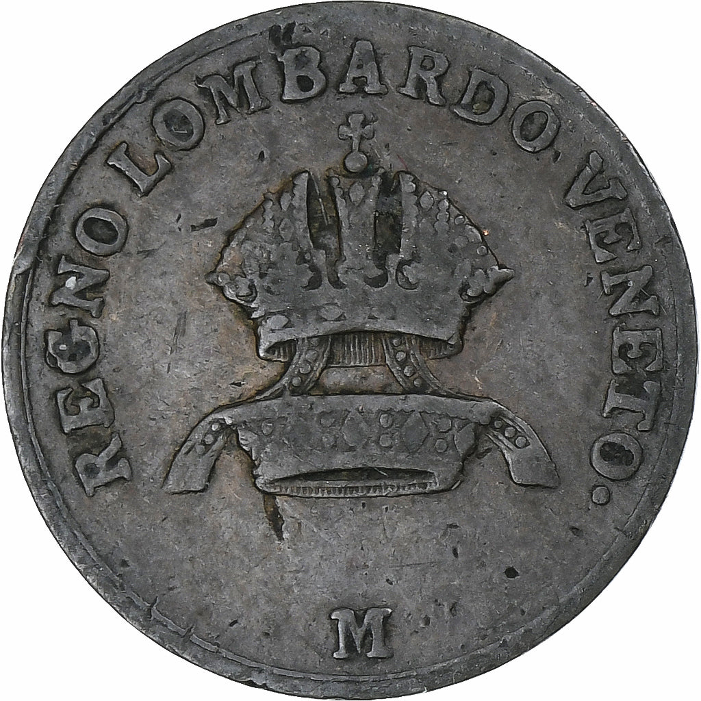 Italië, Franz I, Centesimo, 1822, Milan, Koper, FR+, KM:1.2