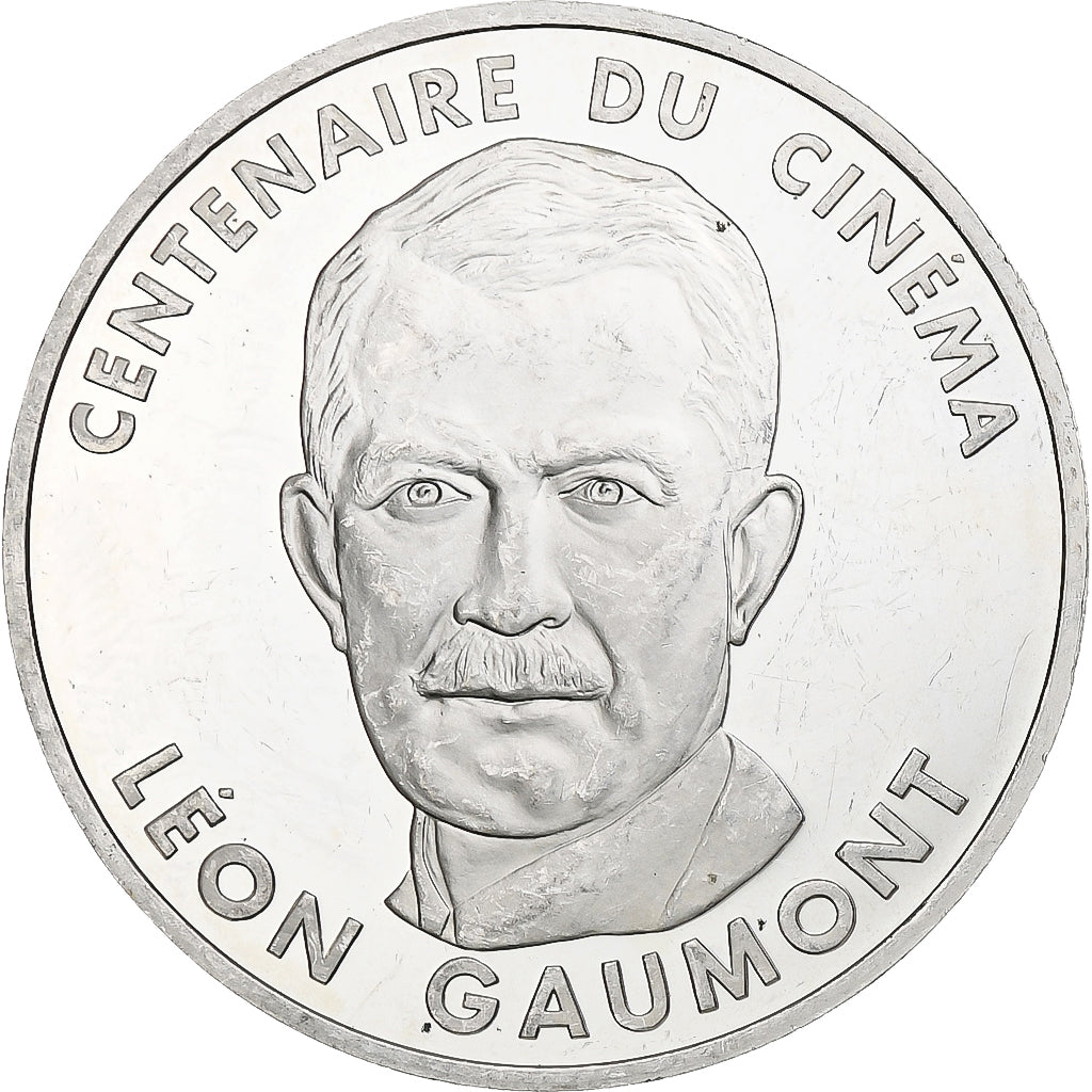 France, 100 Francs, Léon Gaumont, 1995, Monnaie de Paris, BE, Argent, SUP+