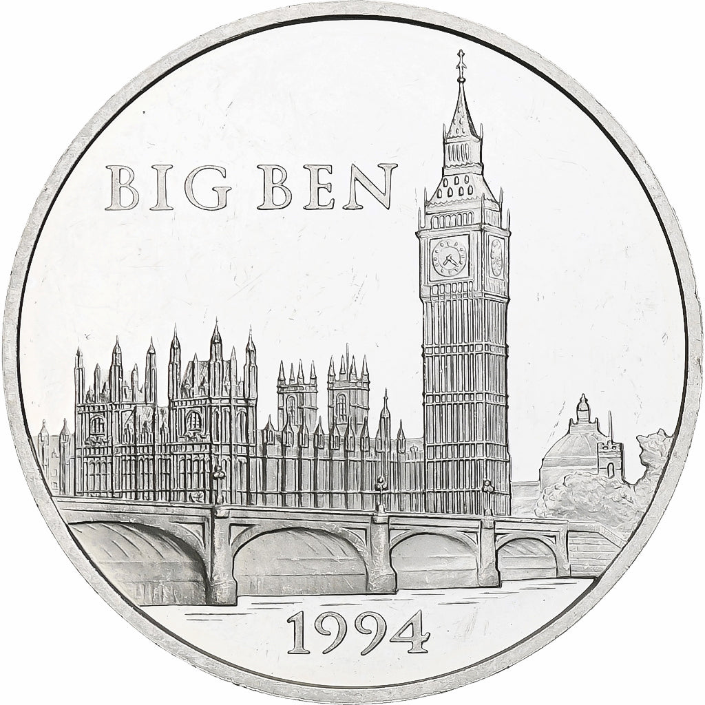 Frankreich, 100 Francs / 15 Écus, Big Ben, 1994, Monnaie de Paris, BE, Silber