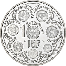 France, 1 1/2 Euro, Europa, 2002, Monnaie de Paris, BE, MS(60-62), Silver