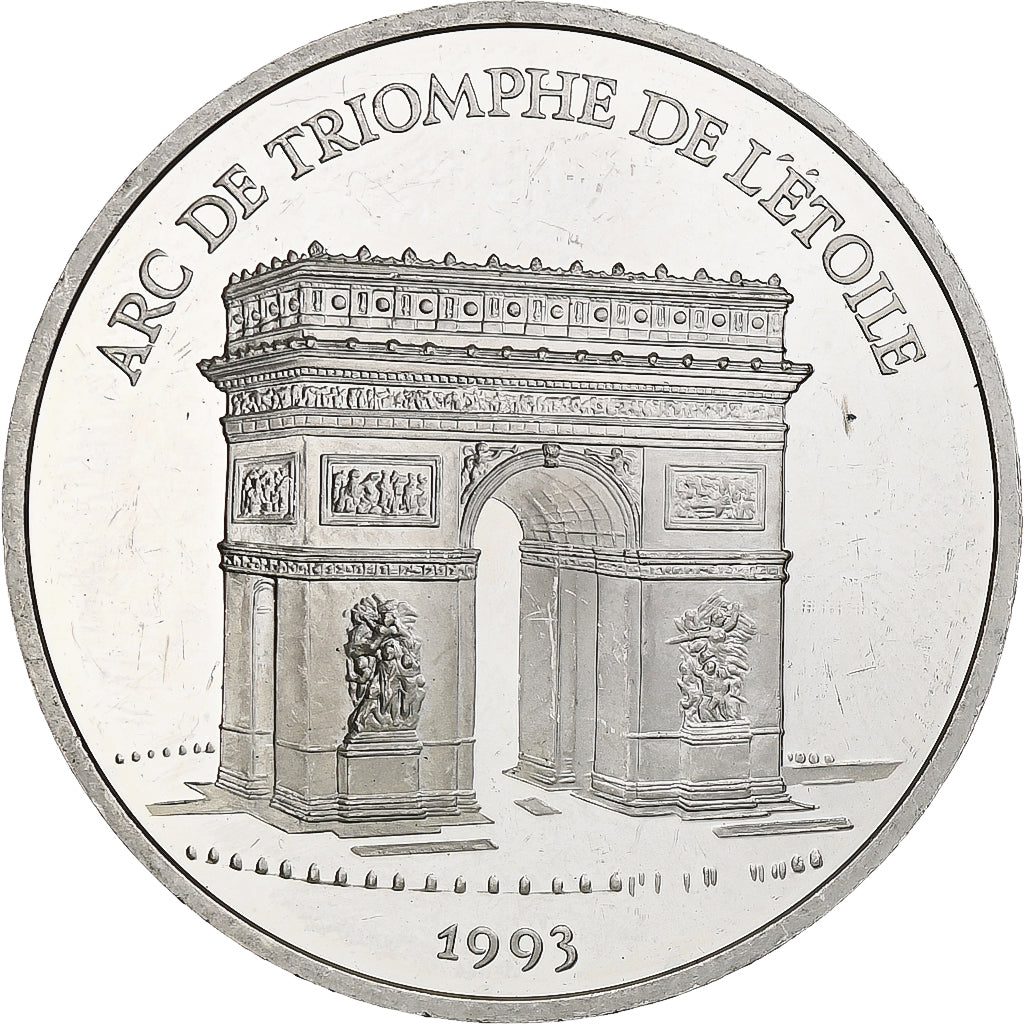 Frankreich, 100 Francs / 15 Écus, Arc de Triomphe, 1993, Monnaie de Paris, BE