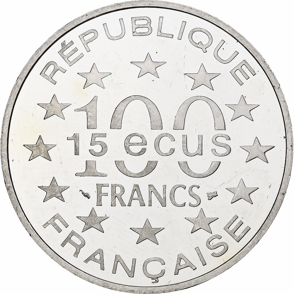 Frankreich, 100 Francs / 15 Écus, Arc de Triomphe, 1993, Monnaie de Paris, BE