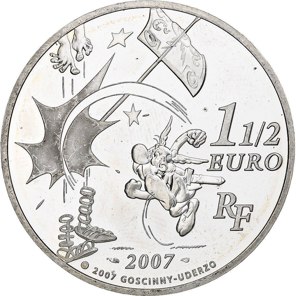 France, 1 1/2 Euro, Astérix, Potion magique, 2007, Monnaie de Paris, BE, SUP+