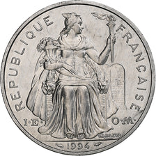French Polynesia, 5 Francs, 1994, Paris, I.E.O.M., Aluminum, MS(63), KM:12