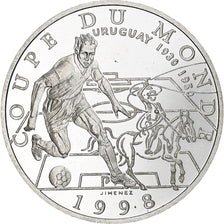 Francja, 10 Francs, France 98, Uruguay, 1996, Monnaie de Paris, BE, Srebro