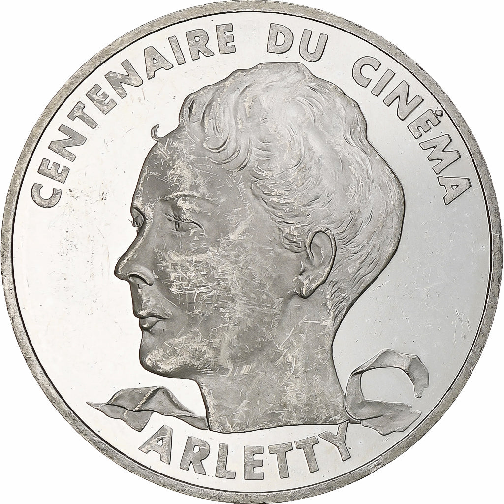 França, 100 Francs, Arletty, 1995, Monnaie de Paris, BE, Prata, MS(60-62)