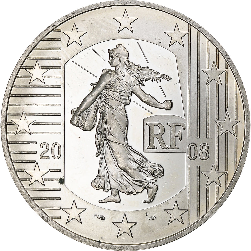 Francja, Semeuse, 1 1/2 Euro, Ve République, 2008, Monnaie de Paris, BE