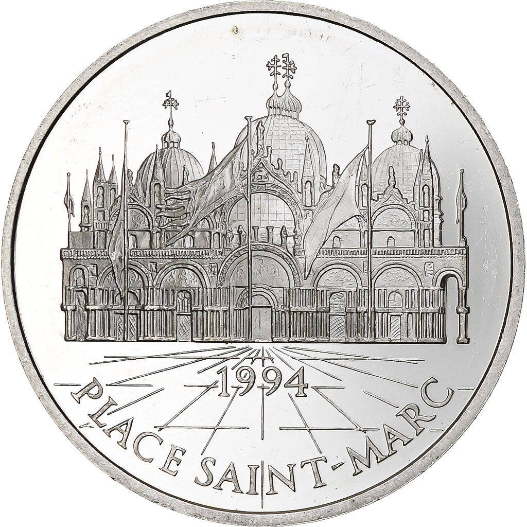 Francia, 100 Francs / 15 Écus, Place Saint-Marc, 1994, Monnaie de Paris, BE