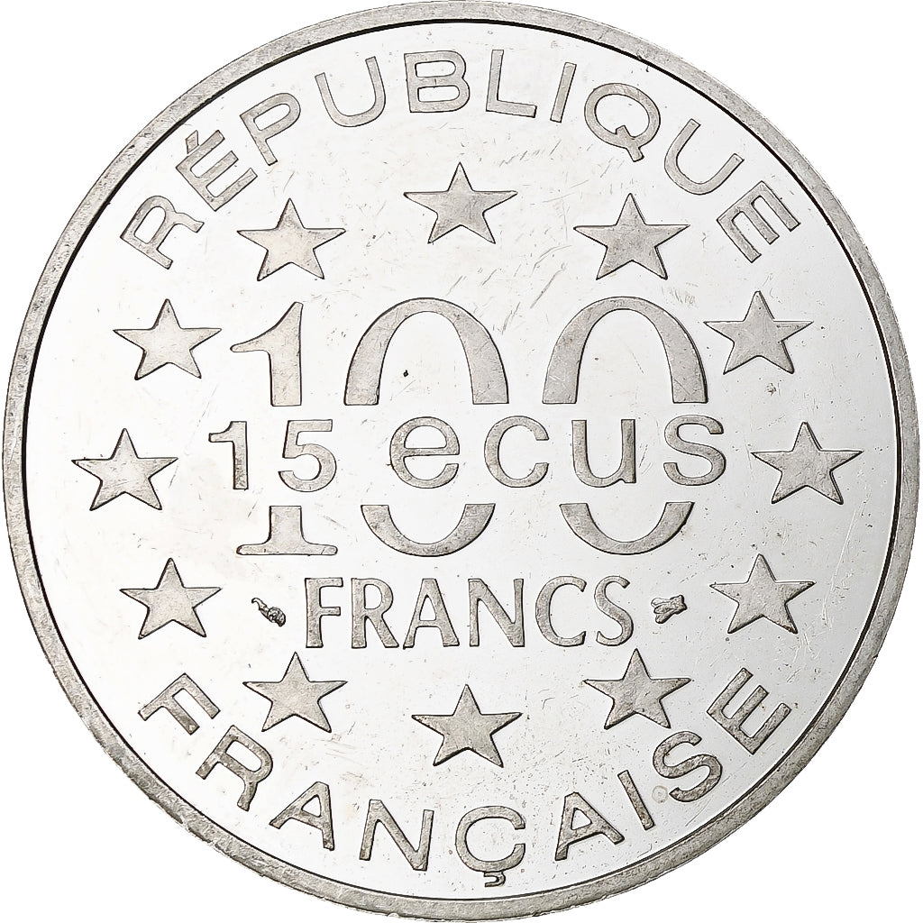 Francia, 100 Francs / 15 Écus, Place Saint-Marc, 1994, Monnaie de Paris, BE