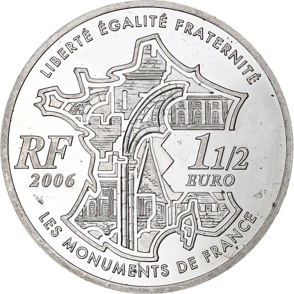 France, 1 1/2 Euro, Dôme des Invalides, 2006, Monnaie de Paris, BE, MS(60-62)