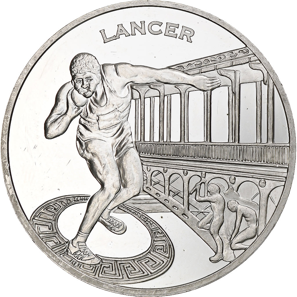 Francia, 1 1/2 Euro, Athlétisme, Lancer, 2003, Monnaie de Paris, BE, SPL