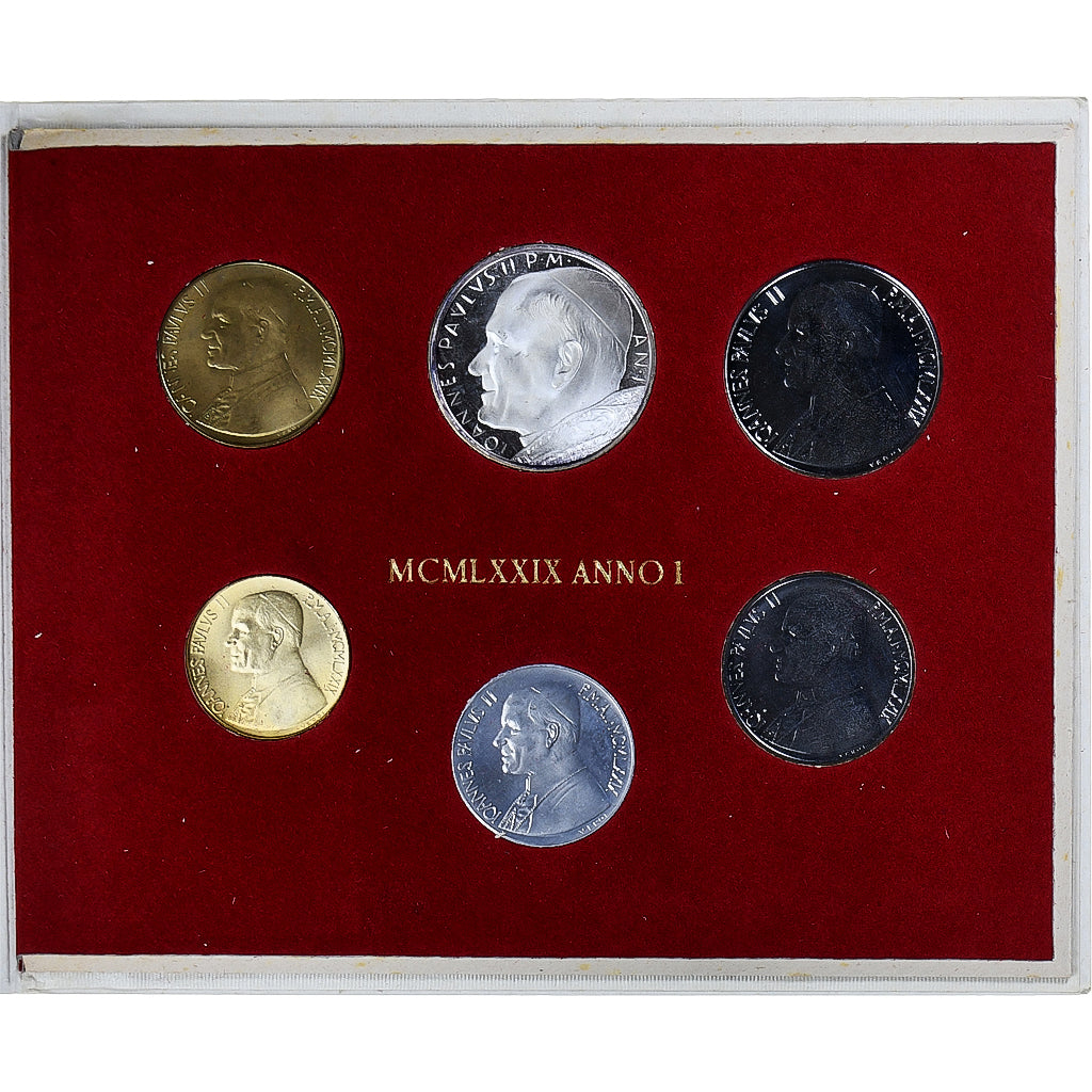 Vaticano, John Paul II, Set 10L. to 500L., 1979 - Anno I, Roma, N.C., FDC