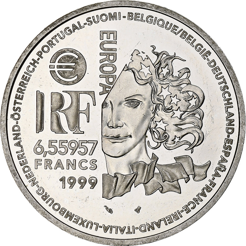 France, 6.55957 Francs, Art Grec et Romain, 1999, Monnaie de Paris, BE, Silver