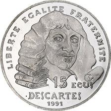 Frankreich, 100 Francs / 15 Écus, René Descartes, 1991, Monnaie de Paris, BE