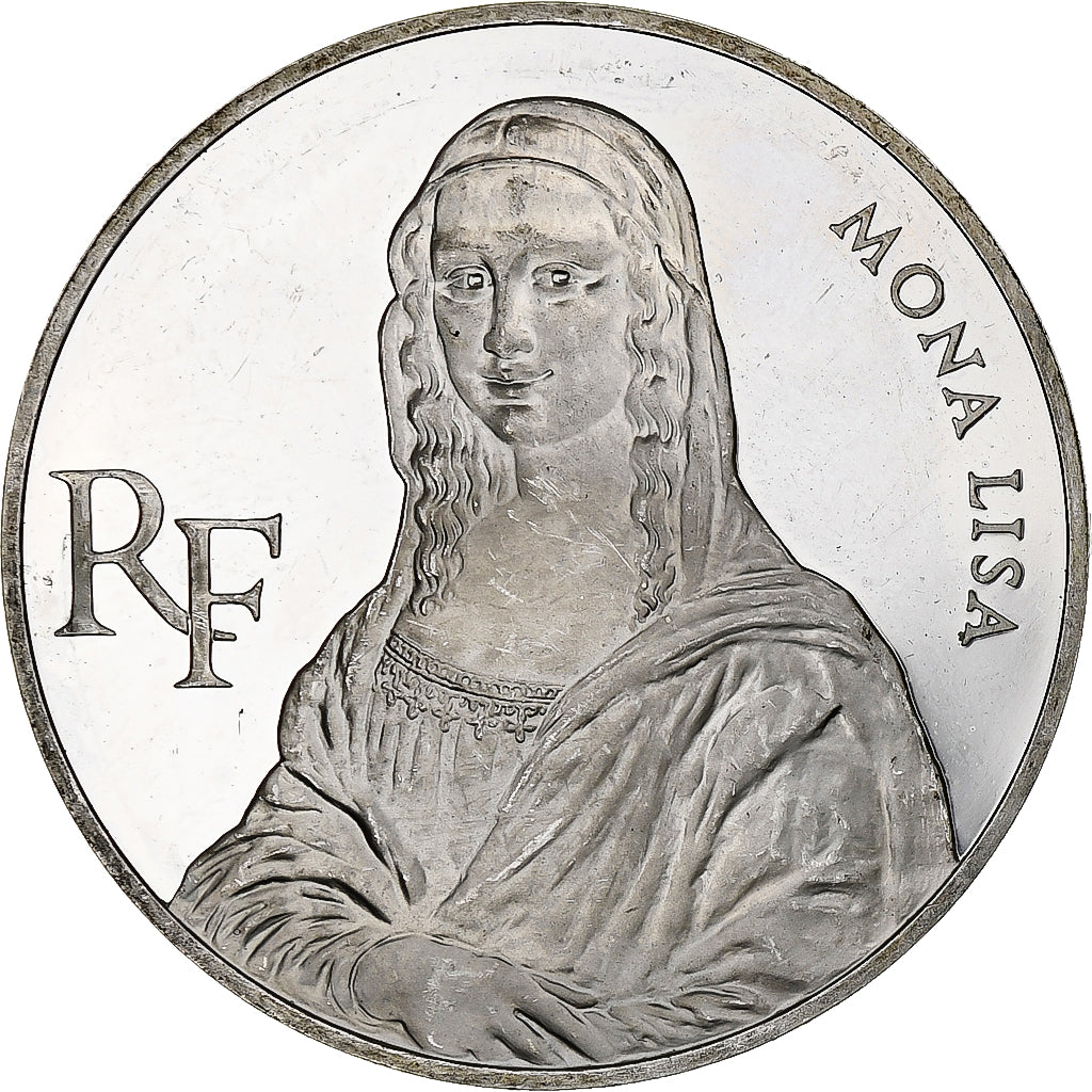 Francia, 100 Francs, Mona Lisa, 1993, Monnaie de Paris, BE, Argento, SPL