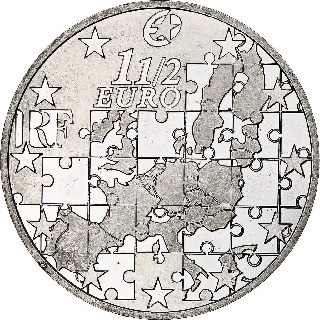 Frankrijk, 1 1/2 Euro, Élargissement de l'UE, 2004, Monnaie de Paris, BE, PR+