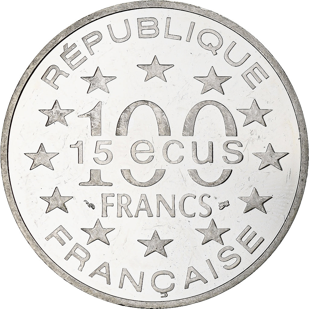 Frankrijk, 100 Francs / 15 Écus, Parthénon, 1995, Monnaie de Paris, BE, PR+