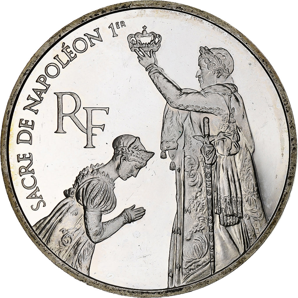 France, 100 Francs, Sacre de Napoléon, 1993, Monnaie de Paris, BE, Argent