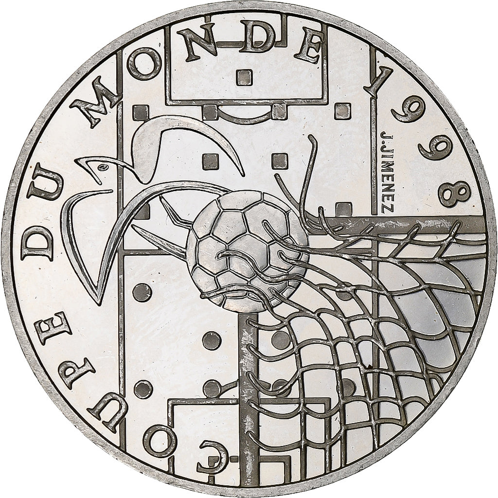 Frankreich, 10 Francs, France 98, Idéal, 1996, Monnaie de Paris, BE, Silber