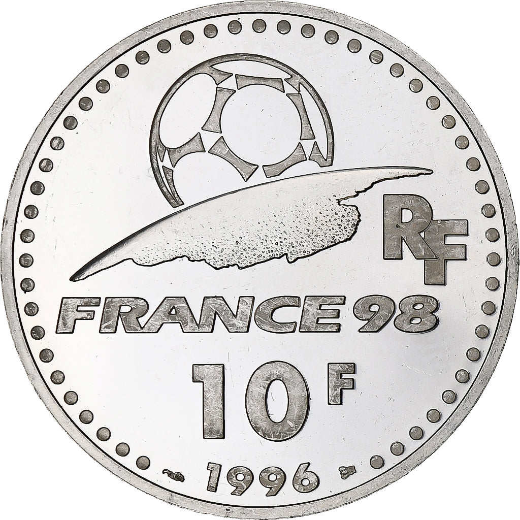 Frankreich, 10 Francs, France 98, Idéal, 1996, Monnaie de Paris, BE, Silber