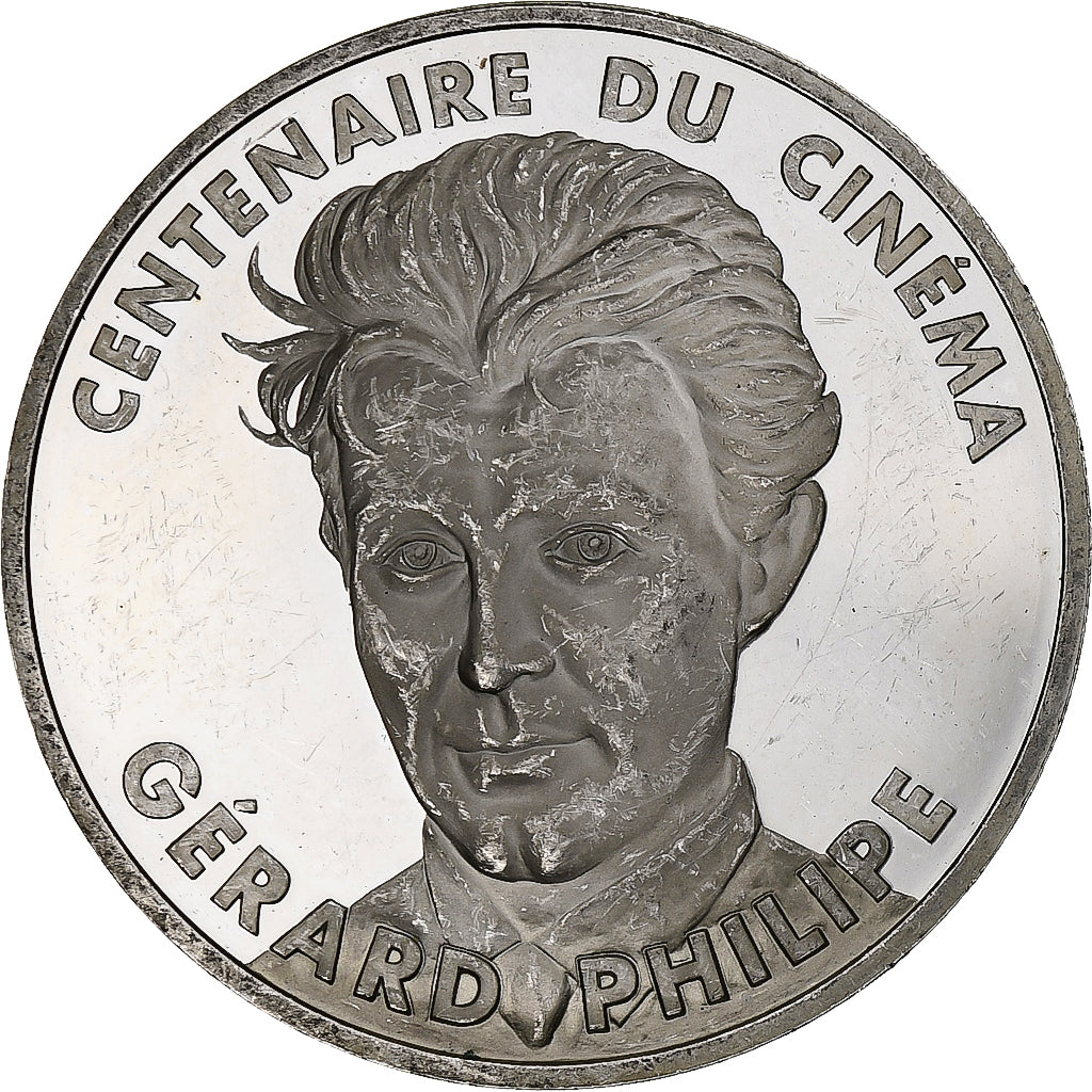 Frankrijk, 100 Francs, Gérard Philipe, 1995, Monnaie de Paris, BE, Zilver, PR+