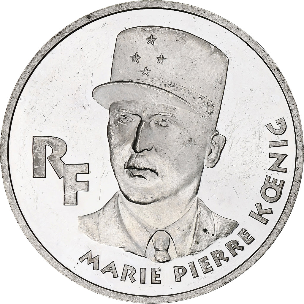 Francia, 100 Francs, Maréchal Koenig, 1994, Monnaie de Paris, BE, Plata, EBC+