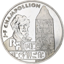 France, 10 Francs, Champollion, 1998, Monnaie de Paris, BE, Silver, MS(60-62)