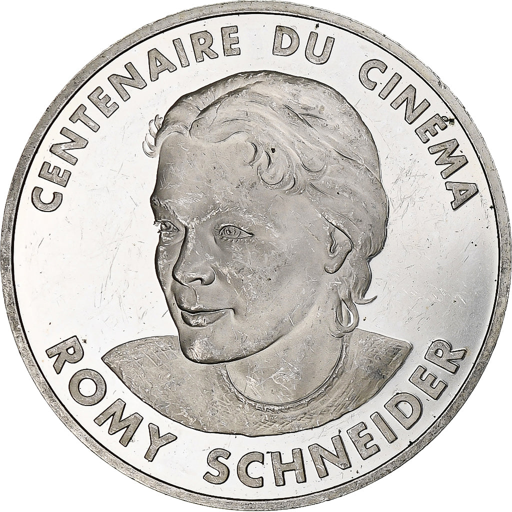 France, 100 Francs, Romy Schneider, 1995, Monnaie de Paris, BE, Silver
