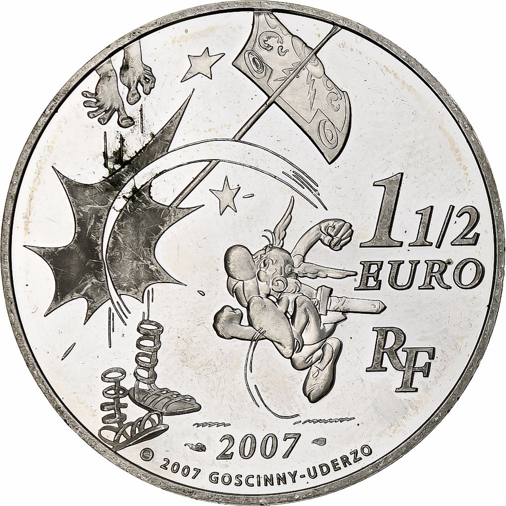 Frankrijk, 1 1/2 Euro, Astérix, Le banquet, 2007, Monnaie de Paris, BE, PR+