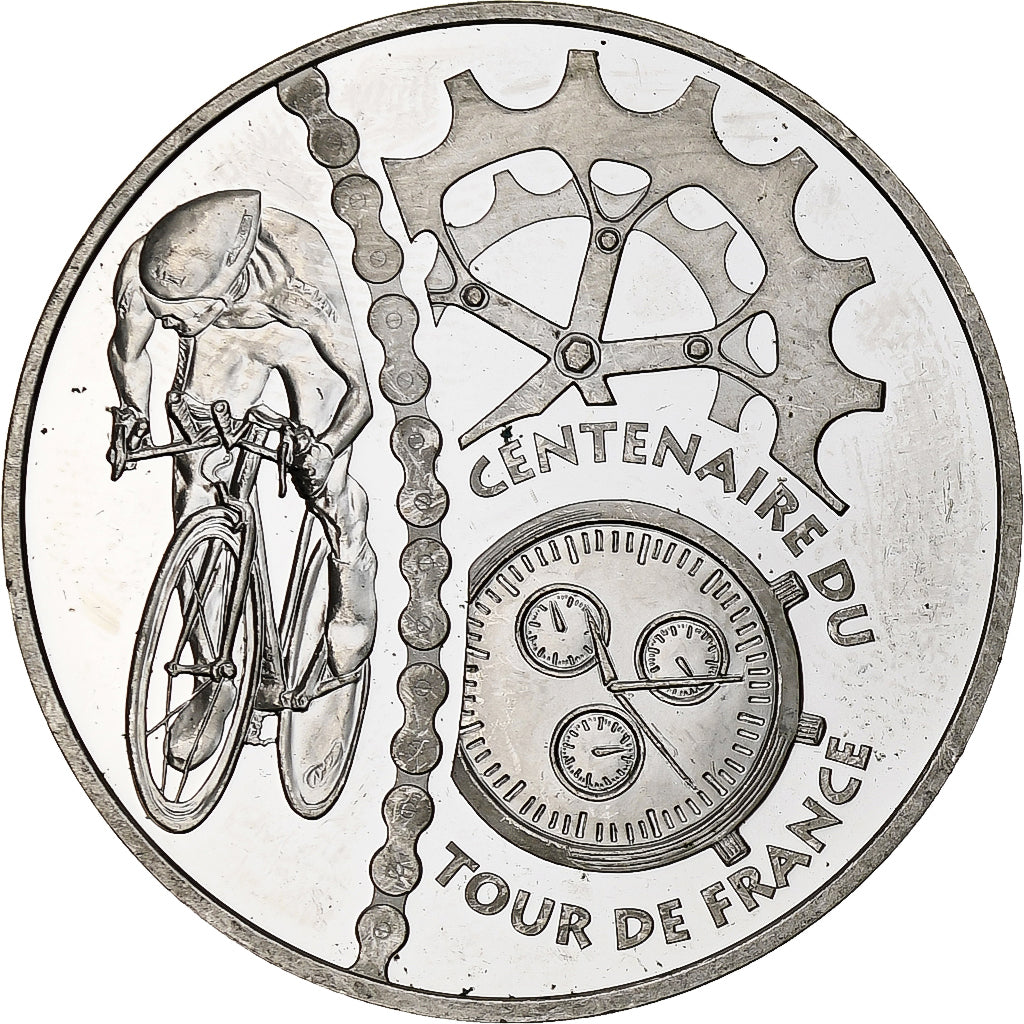 France, 1 1/2 Euro, Contre-la-montre, 2003, Monnaie de Paris, BE, MS(60-62)