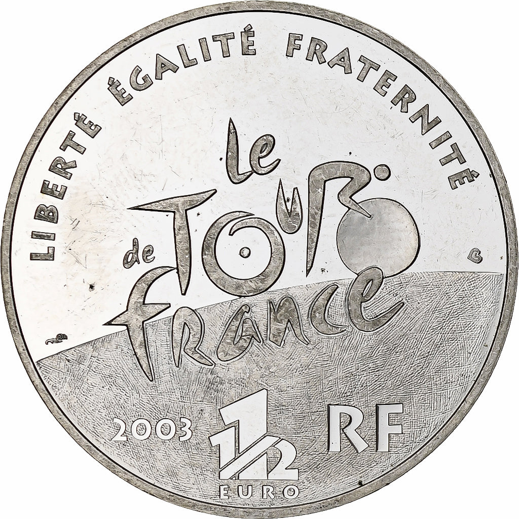 France, 1 1/2 Euro, Contre-la-montre, 2003, Monnaie de Paris, BE, MS(60-62)