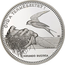 Hungary, 2000 Forint, WWF, Hirondelle rustique, 1998, Budapest, Proof, Silver