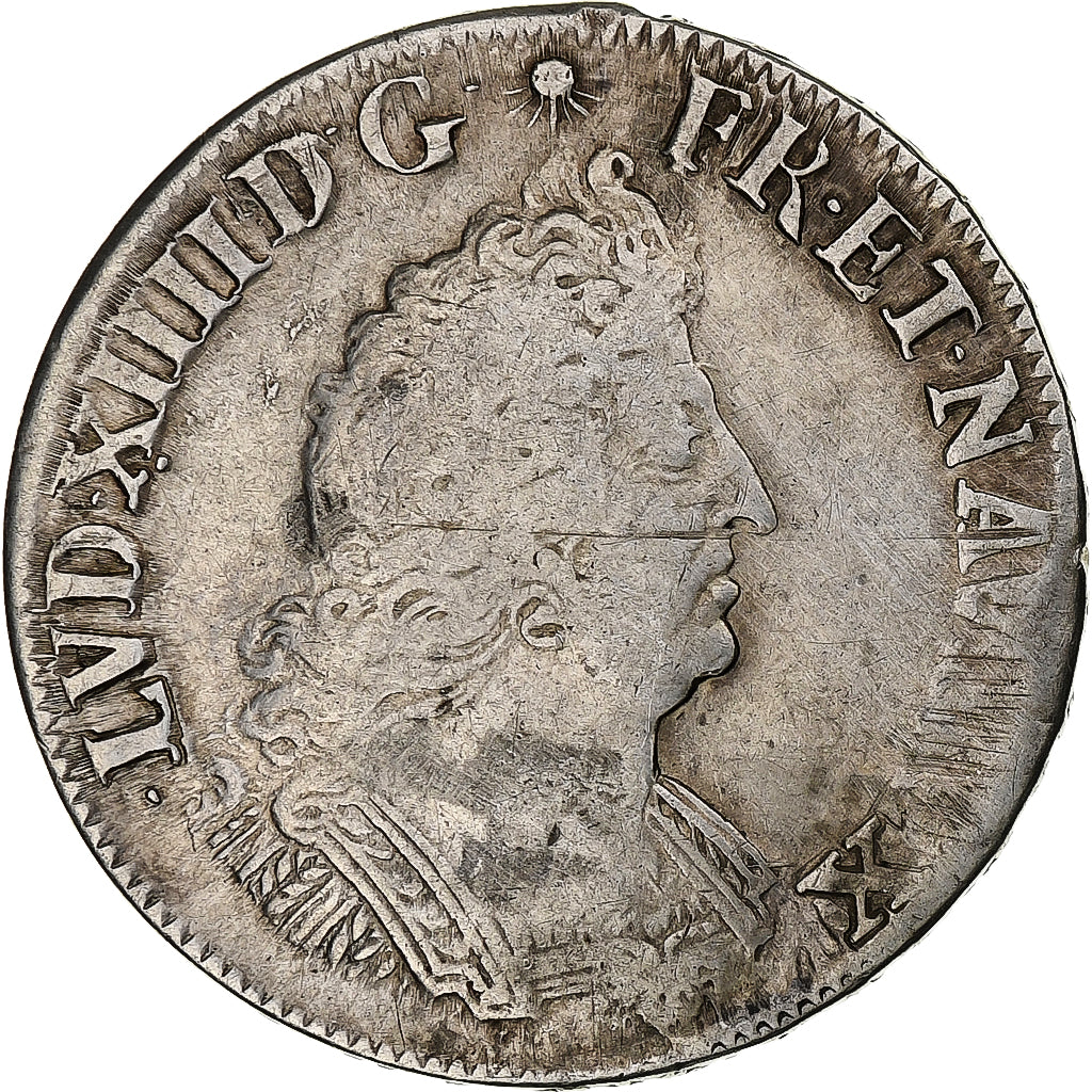 France, Louis XIV, 1/2 Ecu aux palmes, 1694, Lille, Flan neuf, Silver