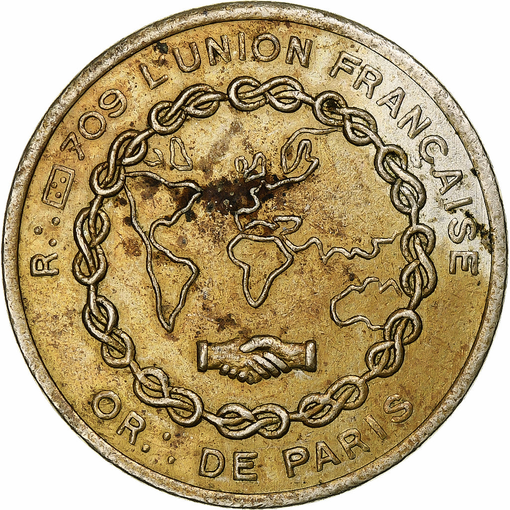 Francia, ficha, Franc Maçonnerie, l'Union Française, 1950, BB+, Cupronickel