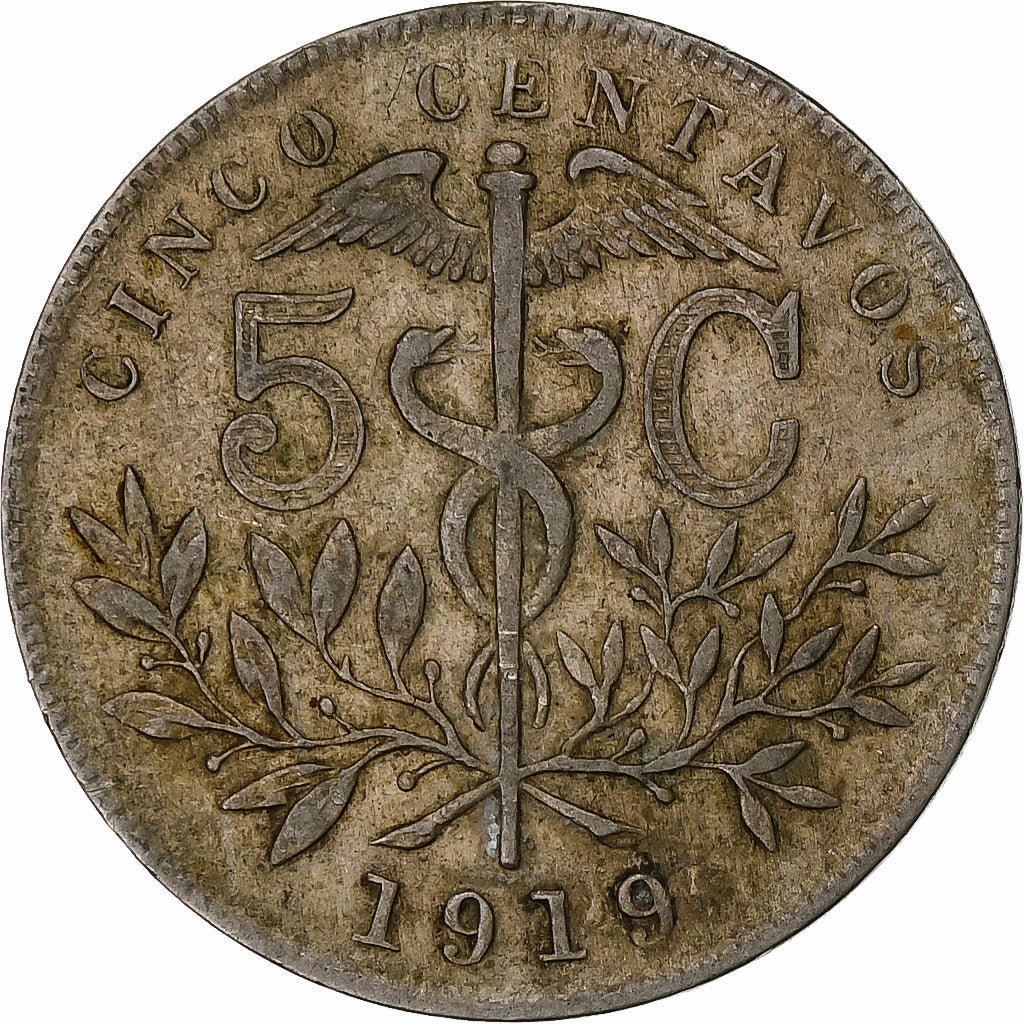 Bolivie, 5 Centavos, 1919, Heaton, Cupro-nickel, TTB