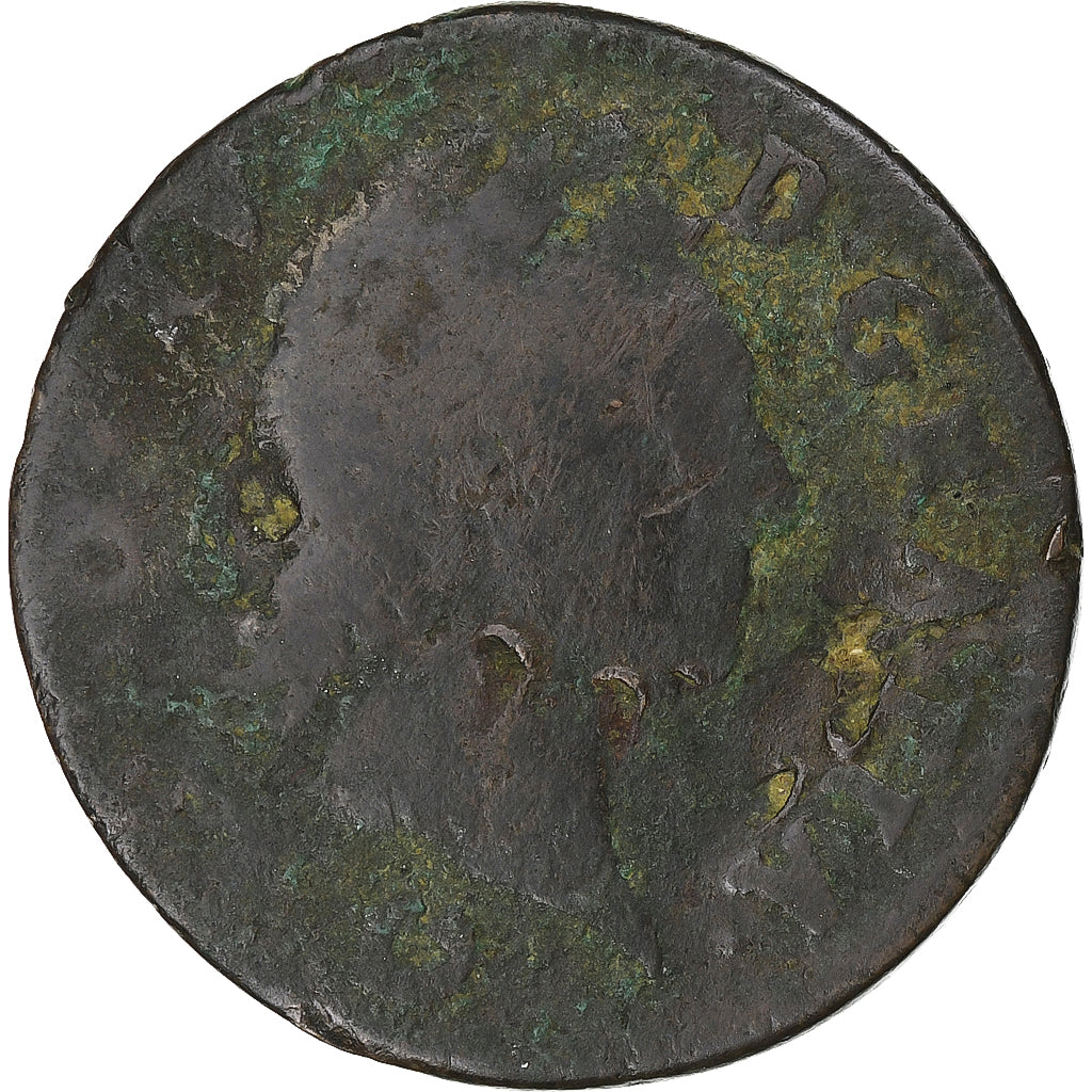 Frankrijk, Louis XVI, 1/2 Sol, Metz, Koper, ZG+, Gadoury:275