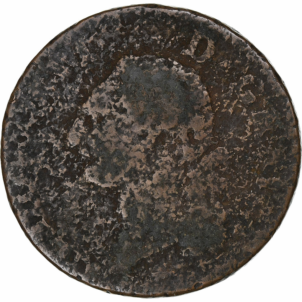 Frankrijk, Louis XVI, Sol, 1789, La Rochelle, Koper, ZG+, Gadoury:350