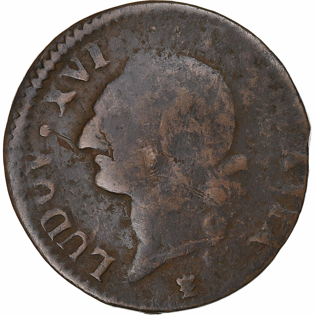 Frankrijk, Louis XVI, Sol, 1780, Limoges, Koper, FR, Gadoury:350, KM:578.7