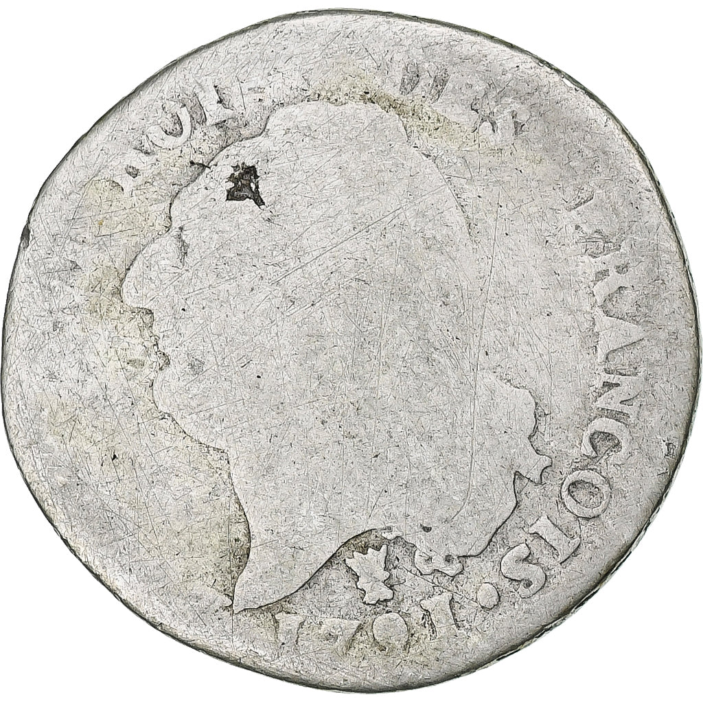 Frankreich, Louis XVI, 15 sols françois, 1791 / AN 3, Limoges, Silber, SGE+