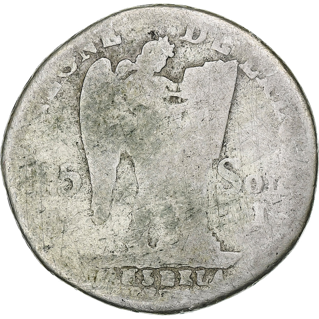 Frankreich, Louis XVI, 15 sols françois, 1791 / AN 3, Limoges, Silber, SGE+