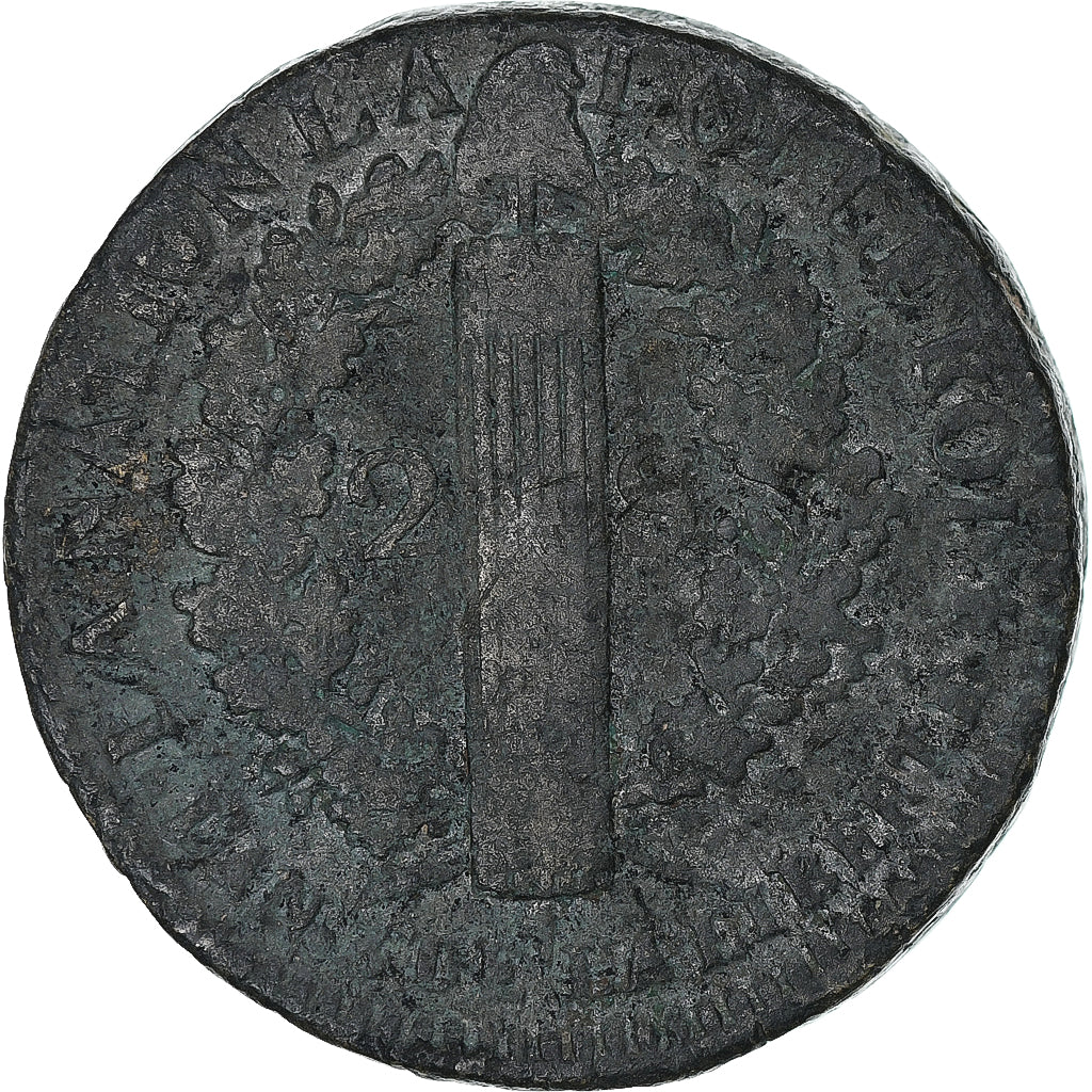 Frankreich, Louis XVI, 2 sols François, 1791 / AN 3, Paris, Métal de cloche