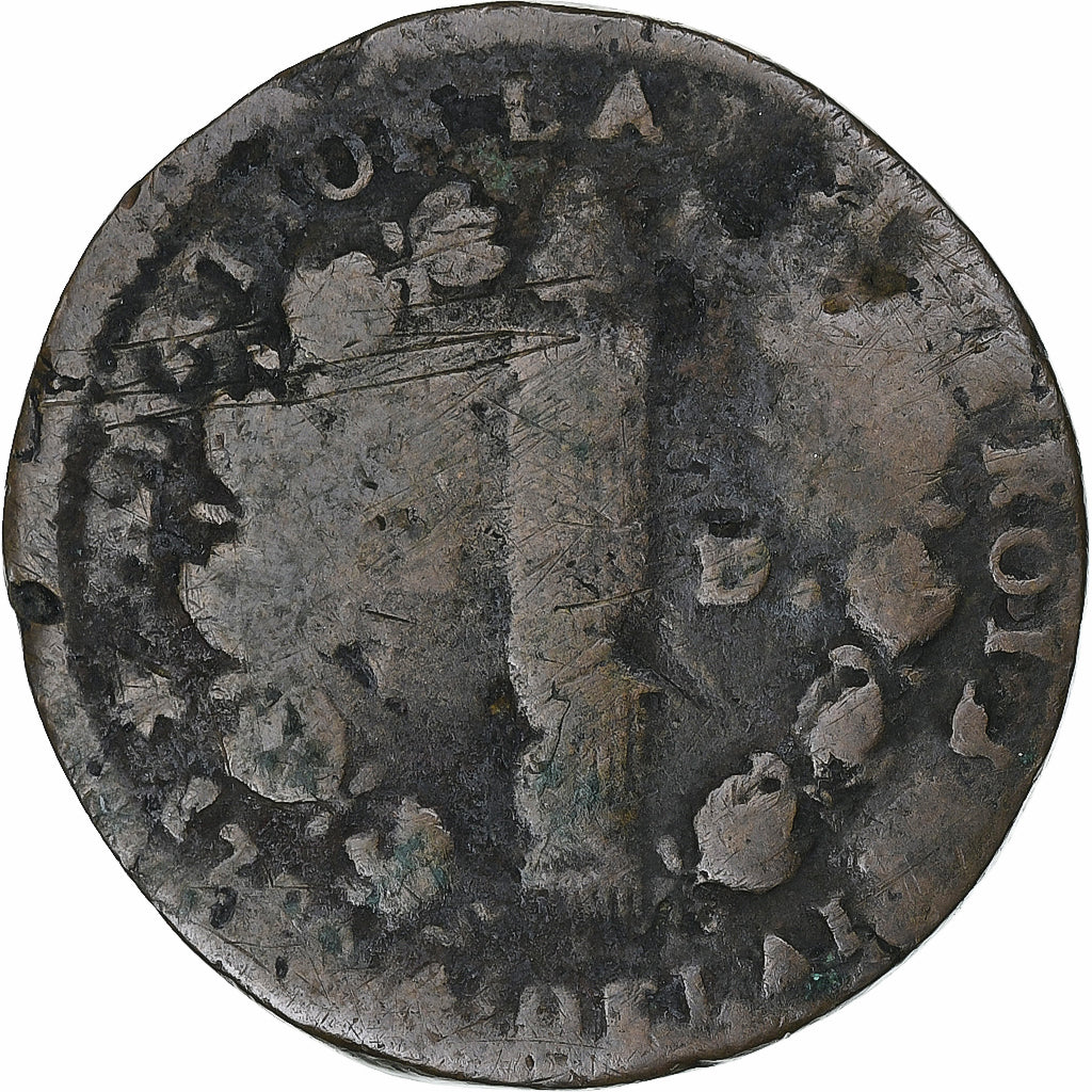 Francia, Louis XVI, 12 deniers françois, 1793·4, Marseille, Cobre, BC+