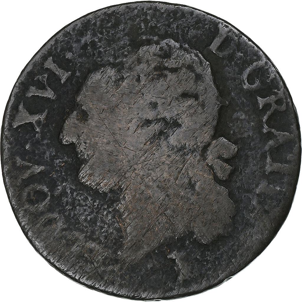 Frankrijk, Louis XVI, 1/2 Sol, 1785, Nantes, Koper, FR, Gadoury:349, KM:586.14